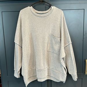 Gray oversized sweater
